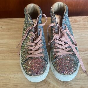 Rose Gold Sketchers High Tops